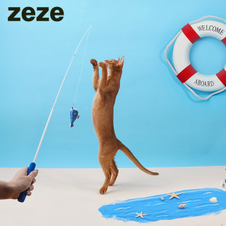 zeze可伸縮貓薄荷玩具逗貓棒