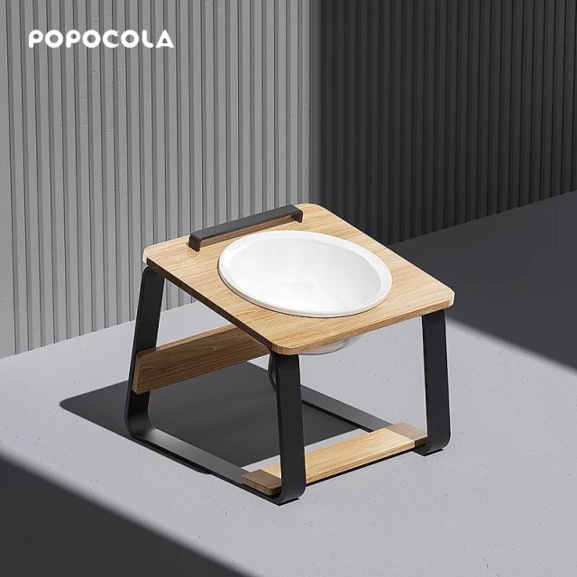 POPOCOLA實木寵物碗