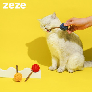 zeze純色猫咪木天蓼潔齒磨牙棒組4入組