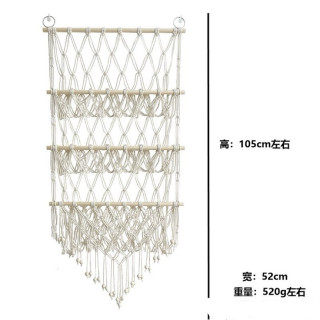 INS三層木棍裝飾收納網架